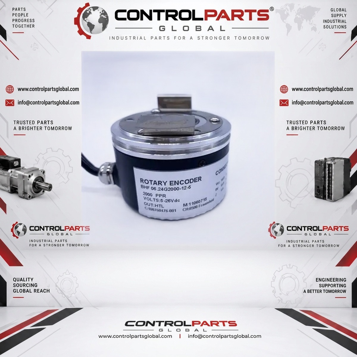 ControlParts Global BHF 06.24G2000-12-5 — INCREMENTAL ENCODER, ROTARY, OPTICAL, Sensors