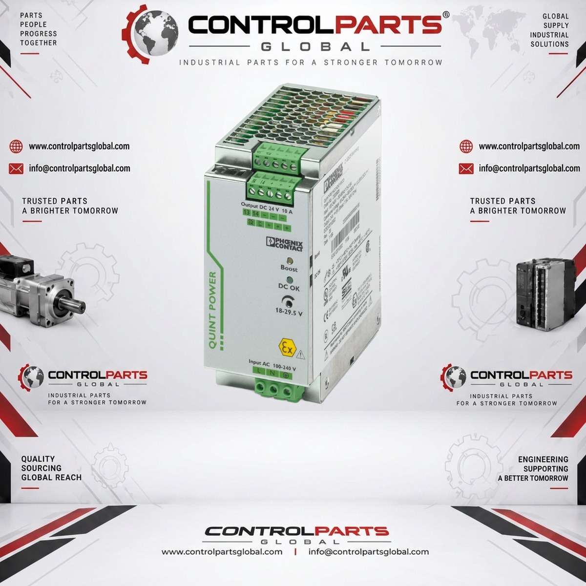Phoenix Contact QUINT-PS/1AC/24DC/10 — Industrial 24 VDC Power Supply 10 A, Power Supplies