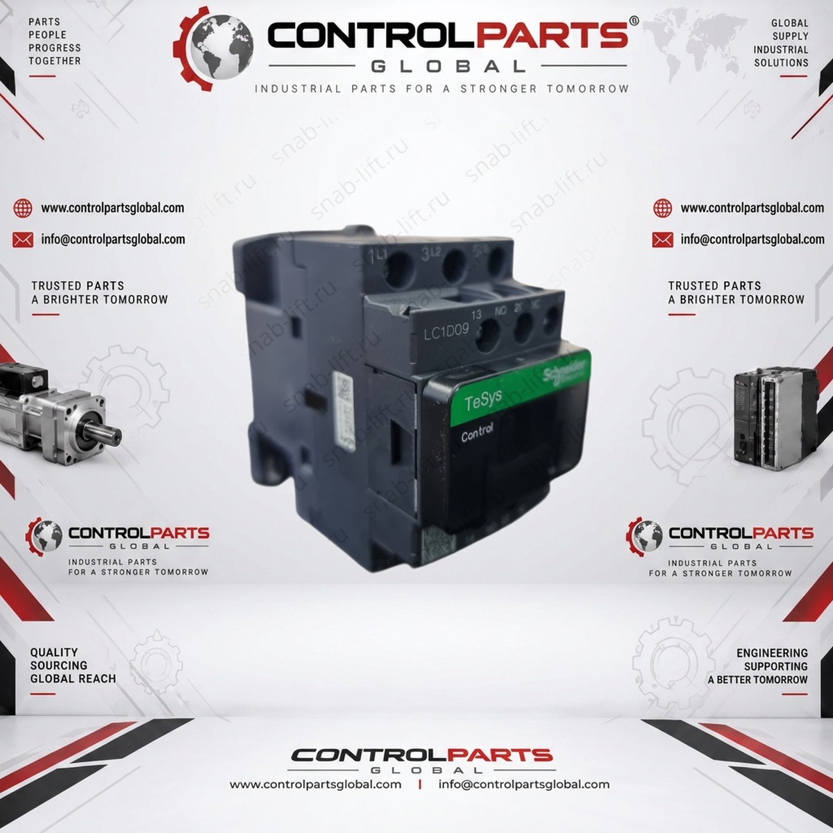 Schneider Electric LC1D09F7C — Contactor, TeSys Deca, 3P (3 NO), AC-3/AC-3e, 0 to 440V, 9A, 110VAC 50/60Hz coil, Screw terminal, Electrical Control