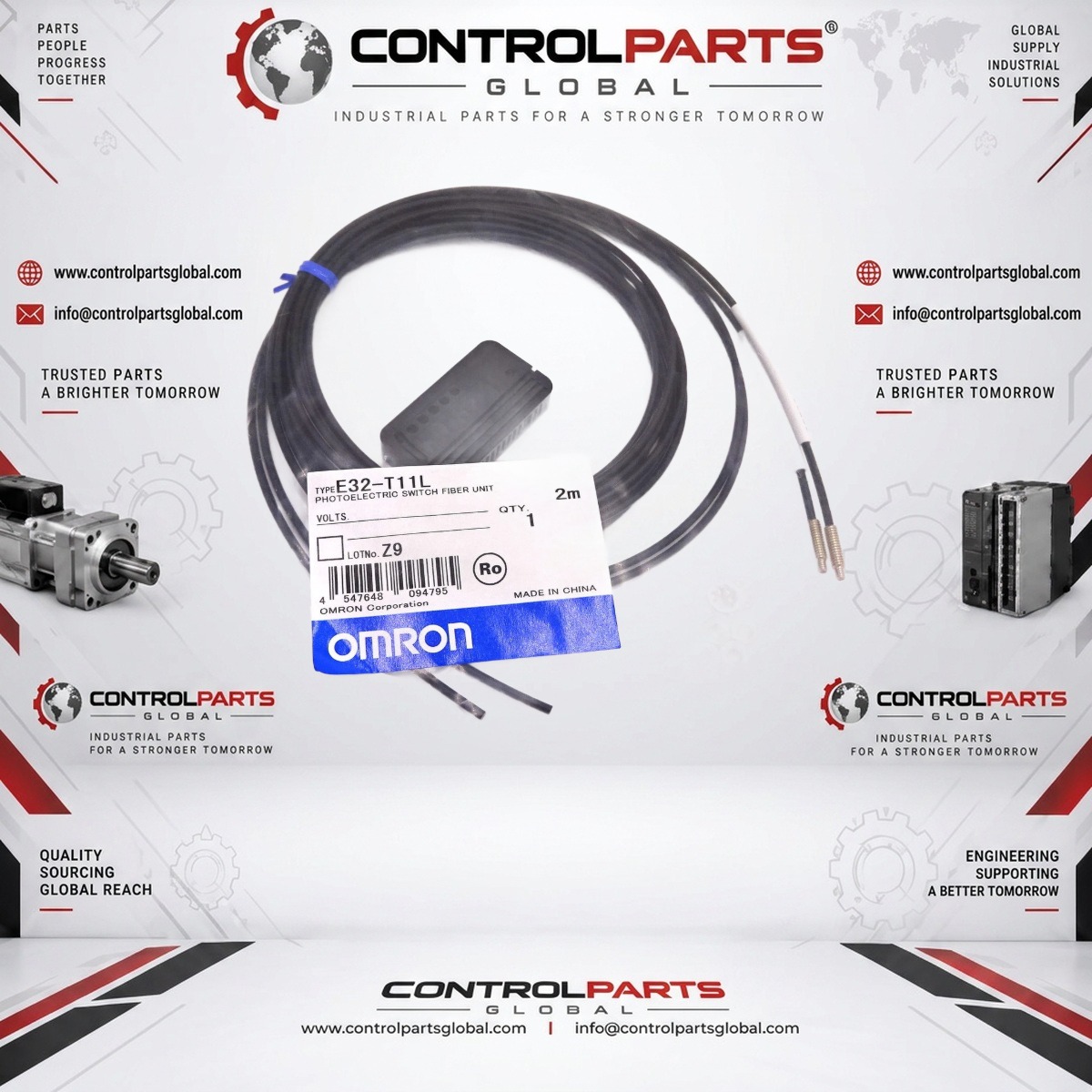Omron E32-T11L — Fiber Optic Sensor Head, Sensors