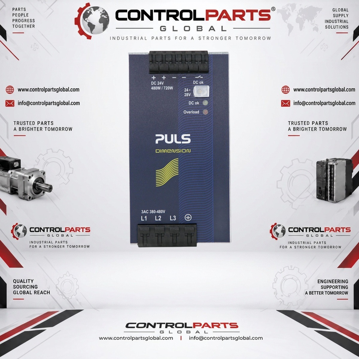 QT20.241 | 480W, 24V, 20A 3-phase DIN rail power supply — QT20.241