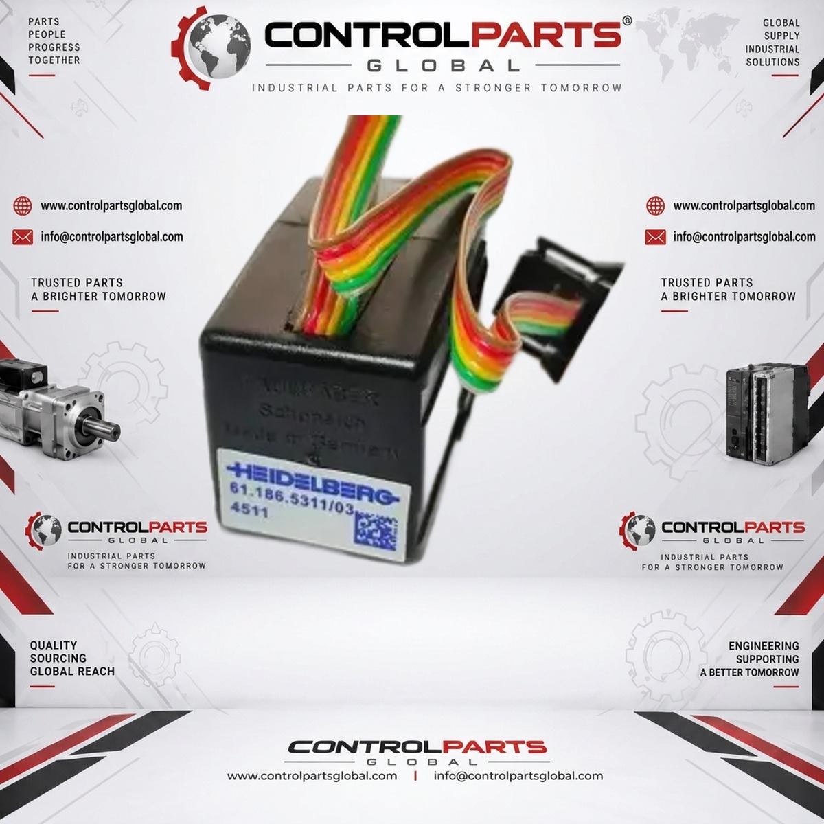 HEIDELBERG 61.186.5311 — Ink Key Motor, Machine Parts — ControlParts Global