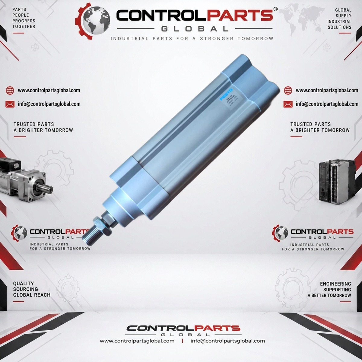 Festo DSBC-50-100-PPVA-N3 — ISO Pneumatic Cylinder 50 x 100, Pneumatics