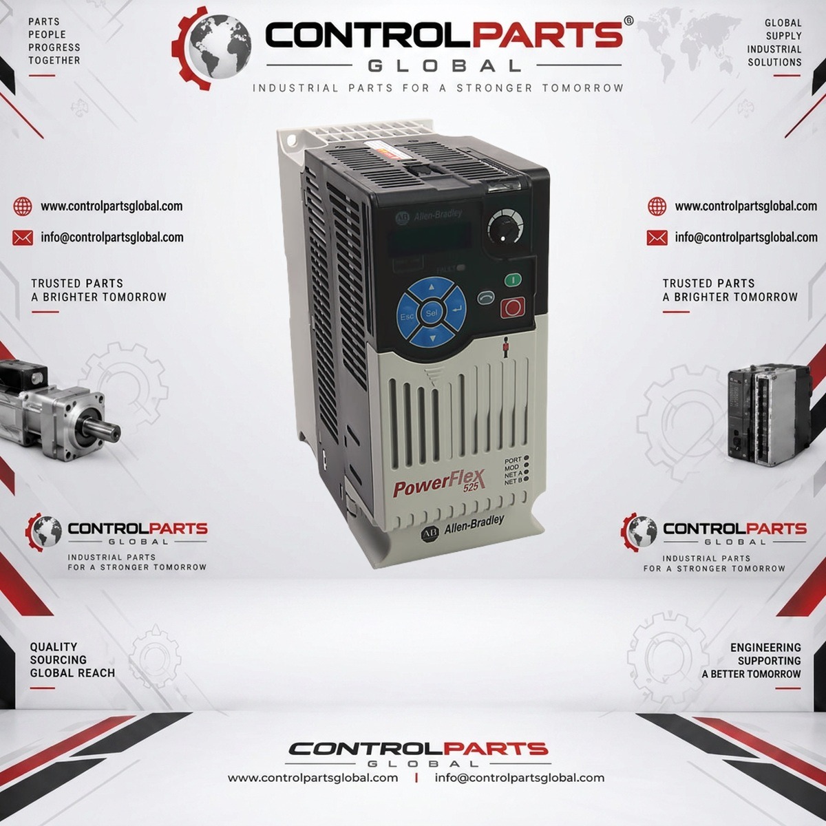 Allen-Bradley 25B-D010N104 — PowerFlex 525 AC Drive 4 kW, Drives