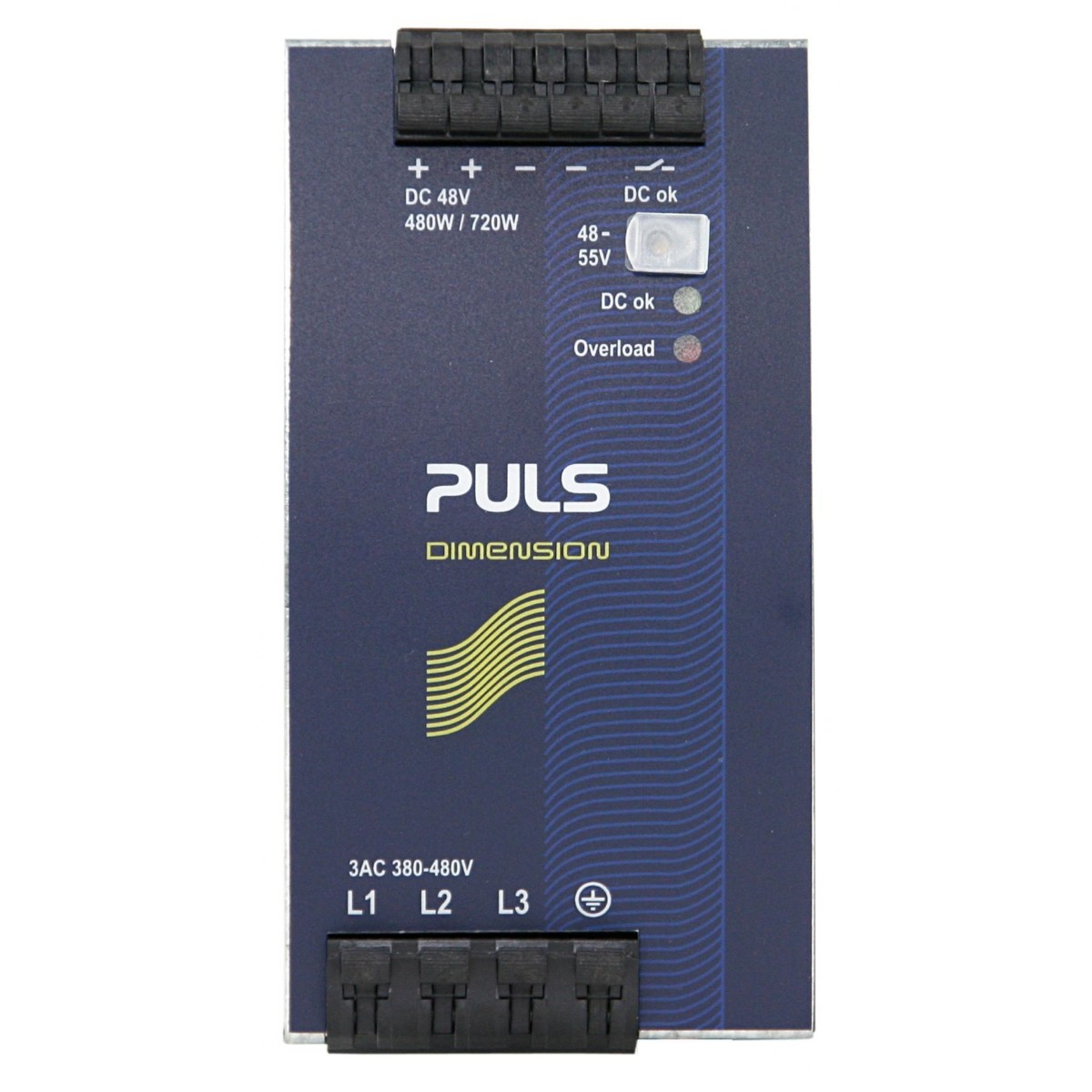 ControlParts Global 480W, 48V, 10A 3-phase DIN rail power supply