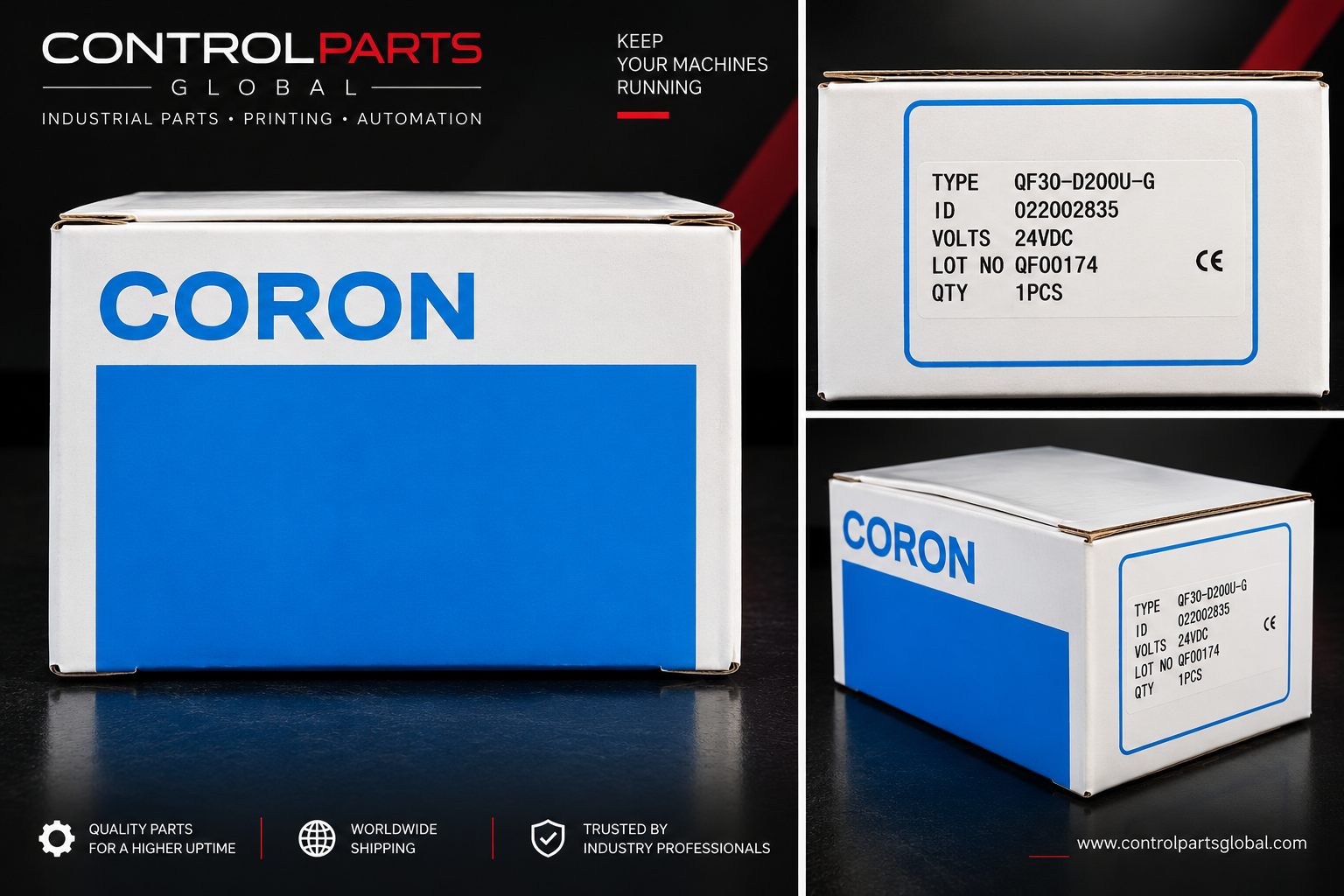 CORON QF30-D200U-G — CORON QF30-D200U-G Ultrasonic Sensor 24 VDC, Sensors