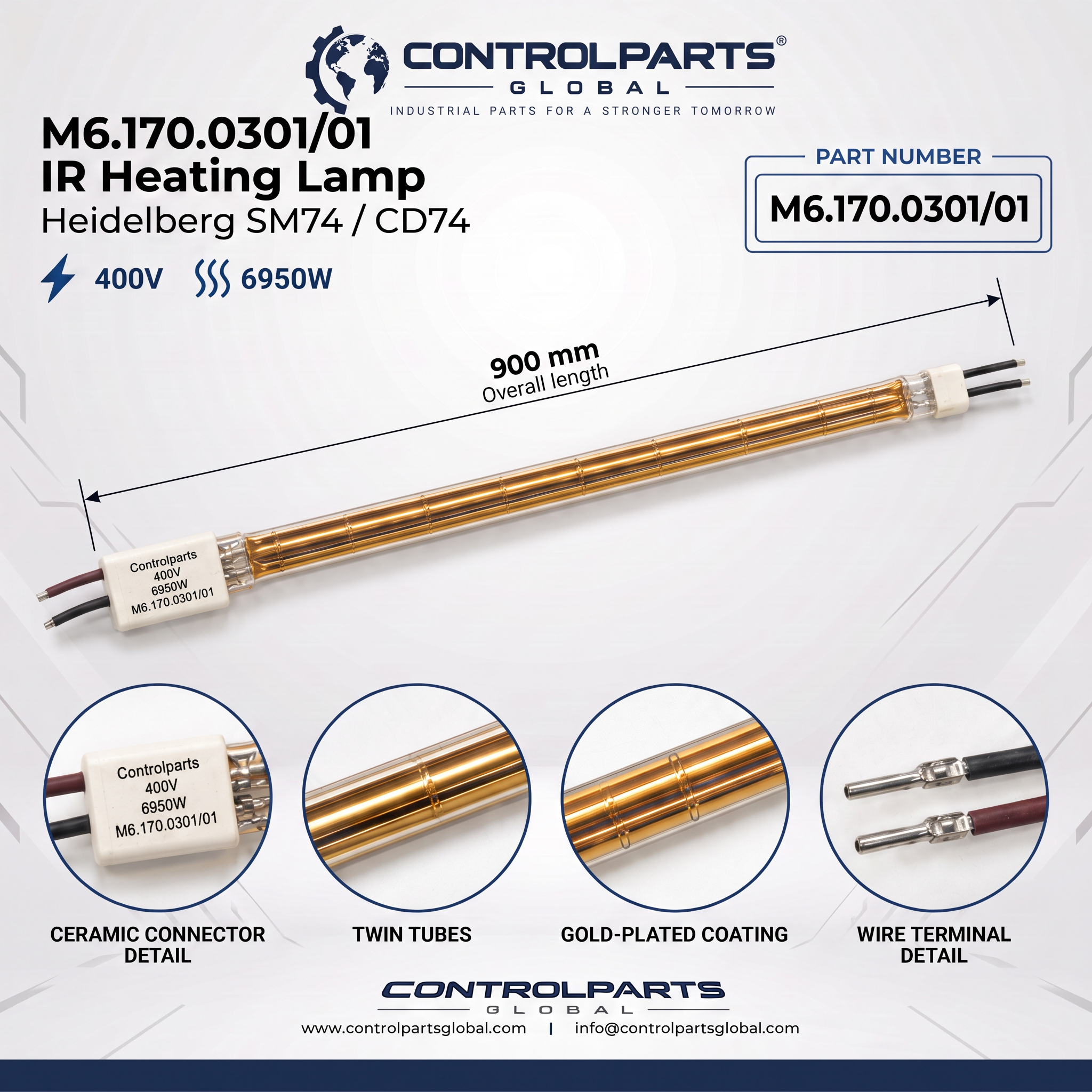 HEIDELBERG – IR Lamp – 900 mm – M6.170.0301/01